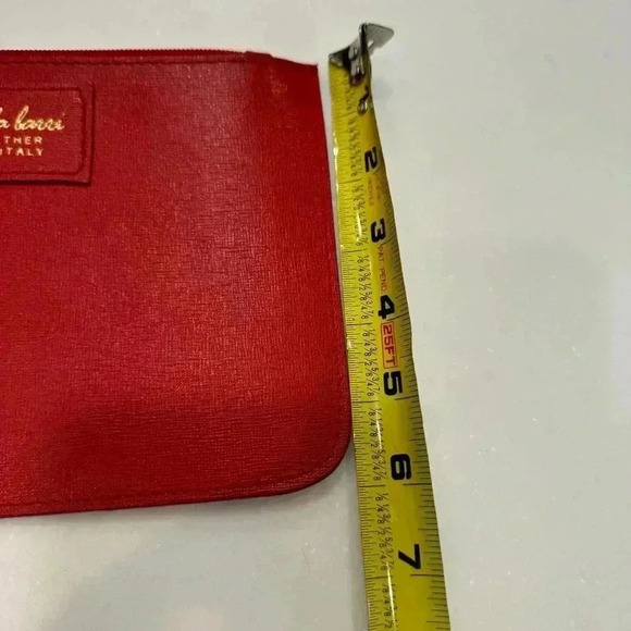 Michealla barri red leather wristlet made in Italy NWOT - Picture 8 of 9